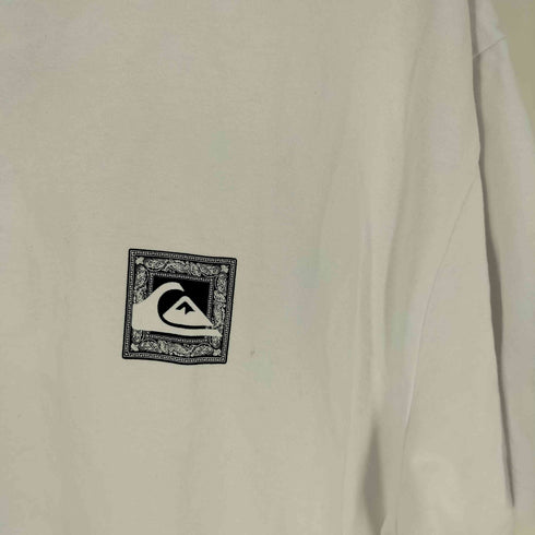 クイックシルバー Quiksilver ムラサキスポーツ ルーズフィット 両面 ボックスロゴ プリント クルーネックTシャツ メンズ import:XL