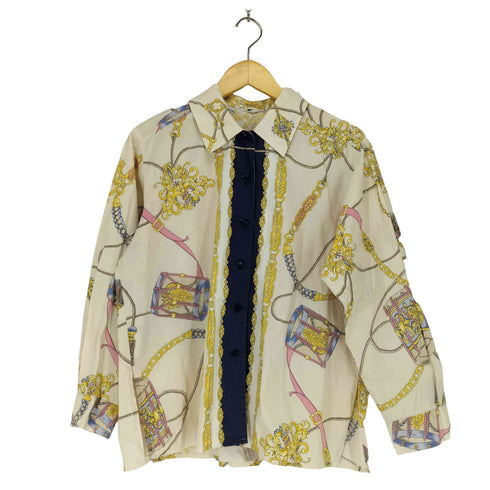 フロッグボタン 総柄L/S シャツ メンズ