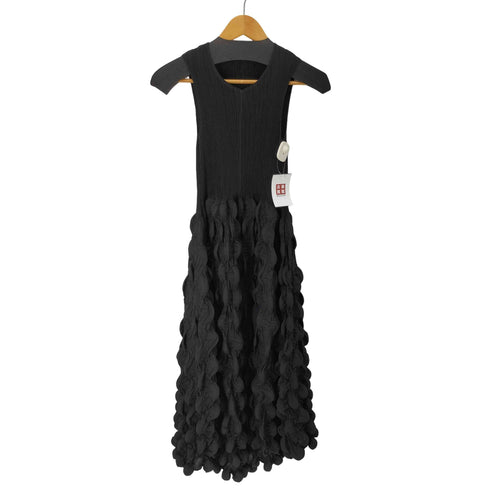 PLEATS BY MONICA プリーツ切替ワッフルワンピース 楊柳 レディース FREE