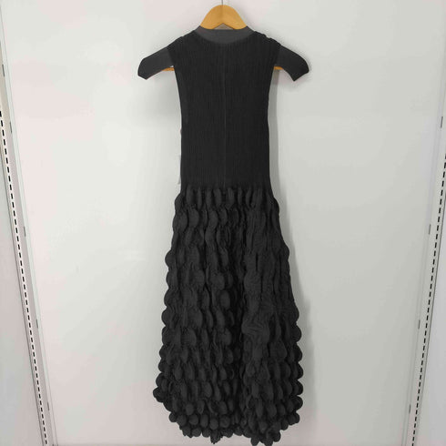 PLEATS BY MONICA プリーツ切替ワッフルワンピース 楊柳 レディース FREE