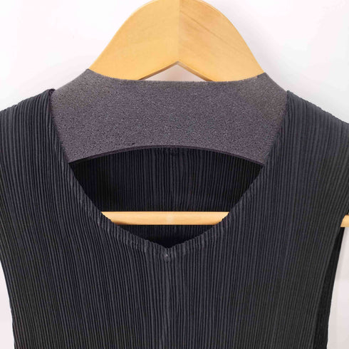PLEATS BY MONICA プリーツ切替ワッフルワンピース 楊柳 レディース FREE