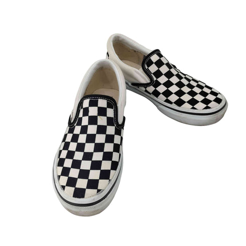 バンズ VANS チェック柄 クラシックスリッポン レディース JPN:22.5