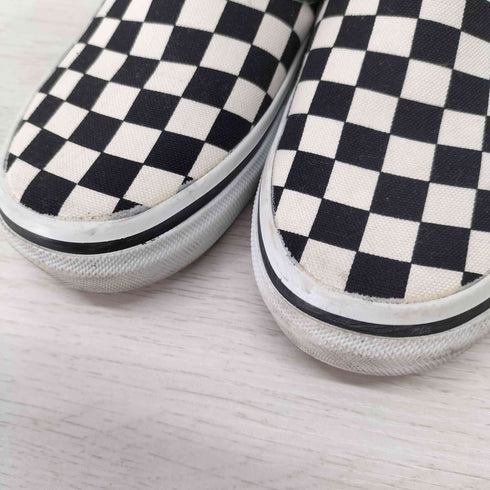 バンズ VANS チェック柄 クラシックスリッポン レディース JPN:22.5
