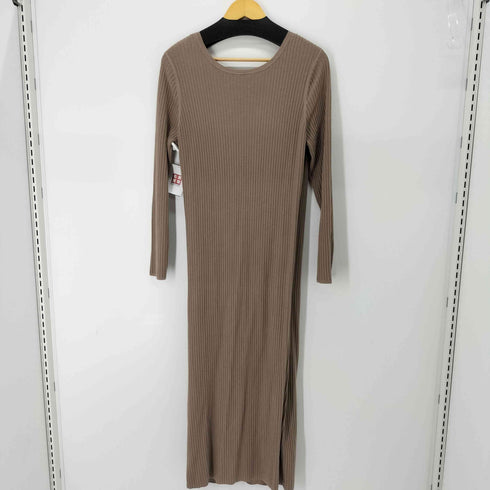 マウジー moussy M_ KNIT ドレス ニットマキシワンピース 070 BEG レディース FREE