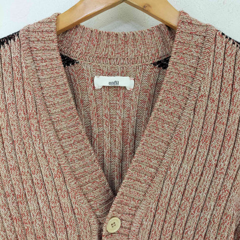 アンフィル unfil merino ribbed cardigan - mix red レディース JPN:1