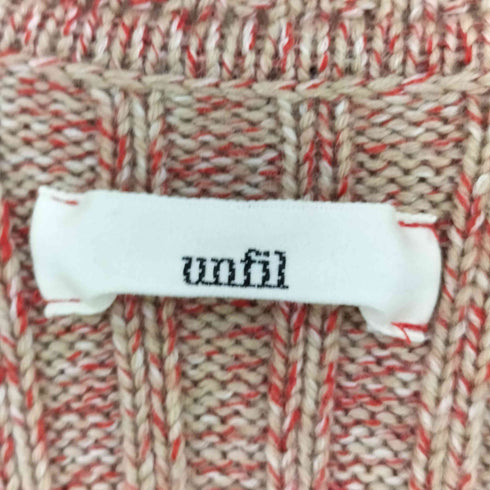 アンフィル unfil merino ribbed cardigan - mix red レディース JPN:1