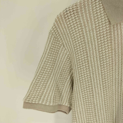 ザラ ZARA TEXTURED ZIP POLO SHIRT ハーフジップ ローゲージ ニット ポロ メンズ import:S