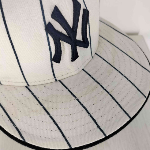 ニューエラ NEW ERA 59FIFTY AT50 WITHIN THIS CAP LIES A HISTORY ストライプ NY刺繍 ベースボール キャップ メンズ 7 3/4
