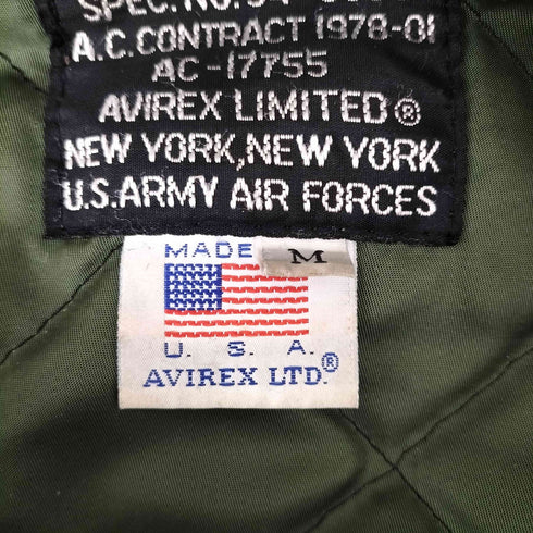 アヴィレックス AVIREX MADE IN USA TYPE B-15 レザーフライトジャケット メンズ JPN:M