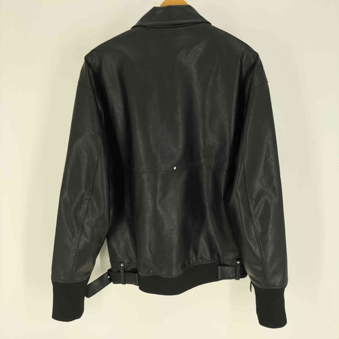 CREARE LINO フェイクレザー ビックシルエット 比翼ブルゾン メンズ JPN:M
