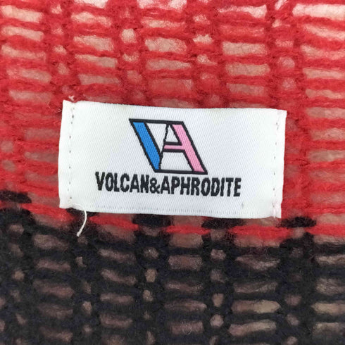 ヴォルカンアンドアフロダイティ VOLCAN&APHRODITE ダメージボーダーニット グランジ y2k レディース FREE