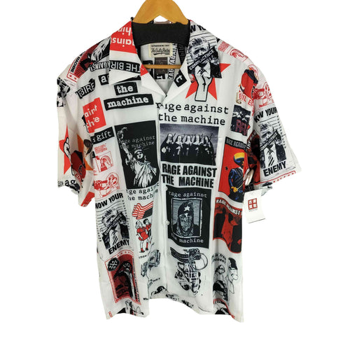 ワコマリア WACKO MARIA 20SS RAGE AGAINST THE MACHINE HAWAIIAN SHIRTS レイジアゲインストザマシーン 開襟 ループカラー 総柄 アロハシャツ メンズ XL