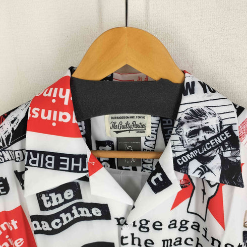 ワコマリア WACKO MARIA 20SS RAGE AGAINST THE MACHINE HAWAIIAN SHIRTS レイジアゲインストザマシーン 開襟 ループカラー 総柄 アロハシャツ メンズ XL