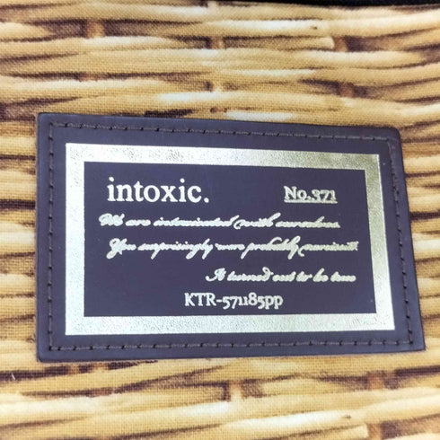 intoxic カゴ編み転写プリント 2way トートバッグ レディース