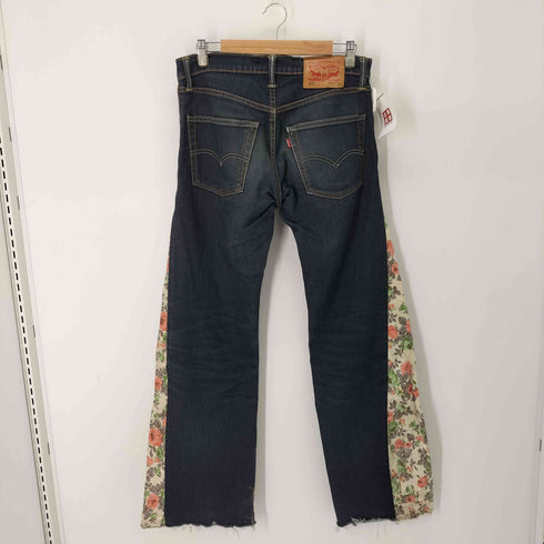 リーバイス Levis 502 リメイクフレアデニムパンツ インディゴ 異素材 再構築 ドッキング メンズ W31L33