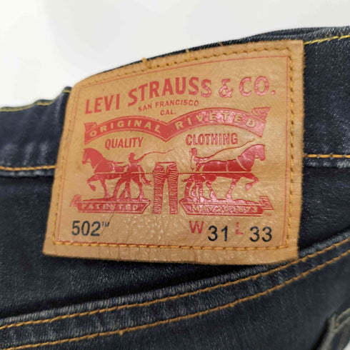 リーバイス Levis 502 リメイクフレアデニムパンツ インディゴ 異素材 再構築 ドッキング メンズ W31L33