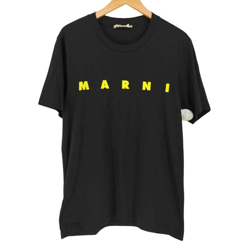 マルニ MARNI MADE IN TURKEY オーガニックジャージー ロゴプリントTシャツ メンズ EUR:48