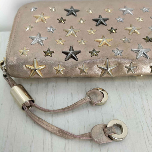 ジミーチュウ JIMMY CHOO イタリア製 スター 星 スタッズ 長財布 ウォレット レディース