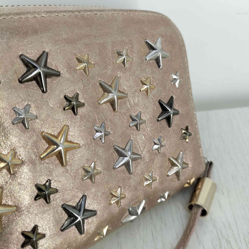 ジミーチュウ JIMMY CHOO イタリア製 スター 星 スタッズ 長財布 ウォレット レディース