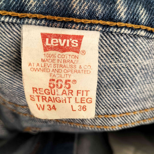 リーバイス Levis 505 ブラジル製 オレンジタブ ストレートデニムパンツ メンズ 34X36