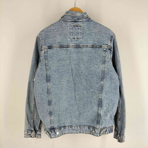 ザラ ZARA デニムトラッカージャケット ウォッシュド加工 ダメージ メンズ import:L