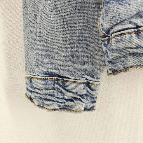 ザラ ZARA デニムトラッカージャケット ウォッシュド加工 ダメージ メンズ import:L