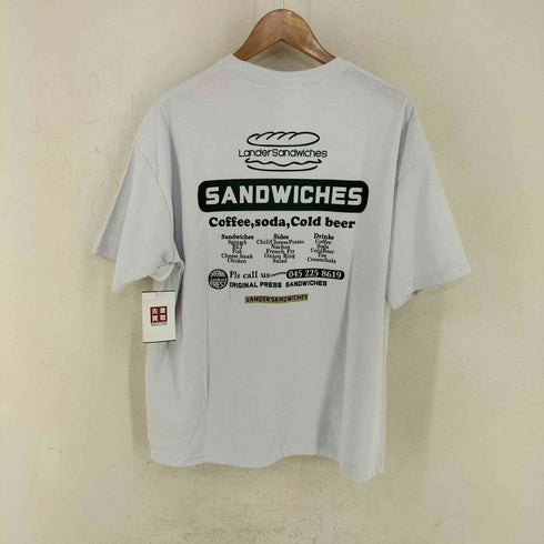 フリークスストア FREAKS STORE LANDER SANDWICHES ランダー 別注 ビッグシルエット バックプリントTシャツ メンズ JPN:M
