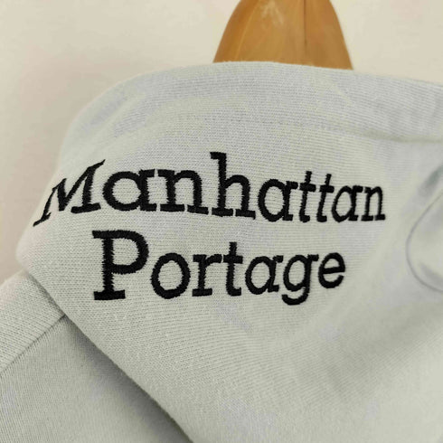 マンハッタンポーテージ Manhattan Portage JEANS FACTORY別注 フードロゴ刺繍 スウェットパーカー レディース JPN:M