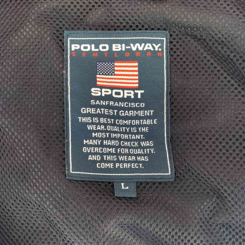 POLO BI-WAY 裏地メッシュ ジップアップ ナイロンジャケット メンズ JPN:L