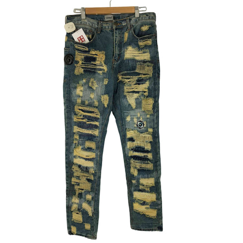 ワナ WANNA L.F.S.E 55 Distressed JEANS クラッシュリペア加工デニムパンツ メンズ 1