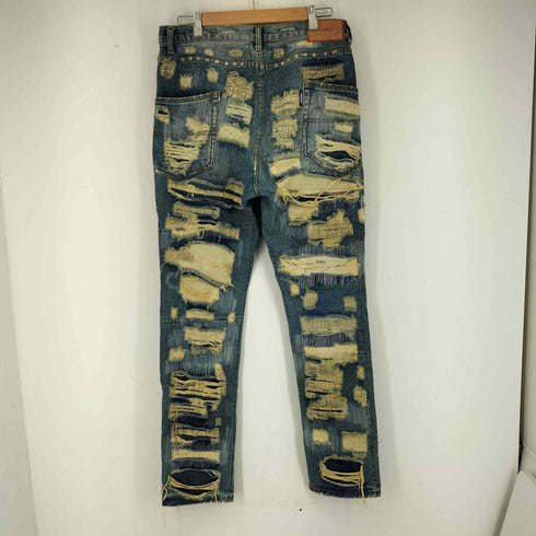 ワナ WANNA L.F.S.E 55 Distressed JEANS クラッシュリペア加工デニムパンツ メンズ 1