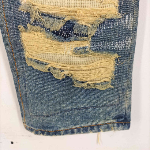 ワナ WANNA L.F.S.E 55 Distressed JEANS クラッシュリペア加工デニムパンツ メンズ 1