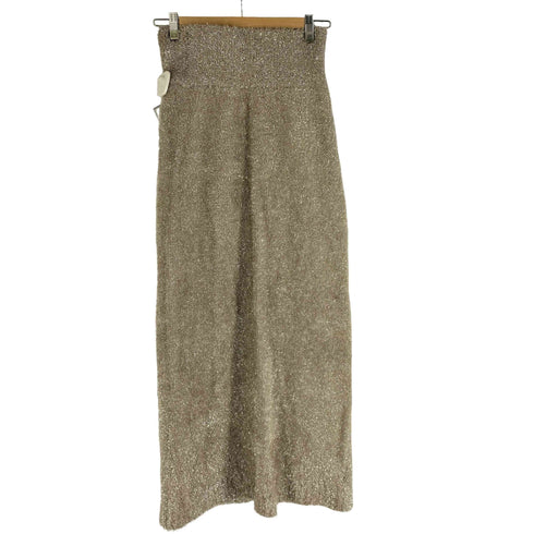 ルエレ Louere ラメニットハイウエストペンシルスカート ベージュ レディース