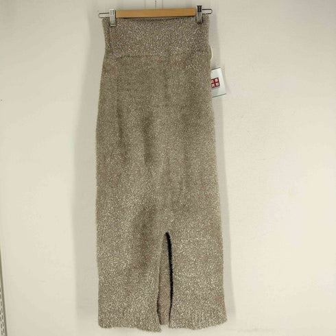 ルエレ Louere ラメニットハイウエストペンシルスカート ベージュ レディース