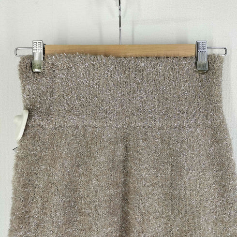 ルエレ Louere ラメニットハイウエストペンシルスカート ベージュ レディース