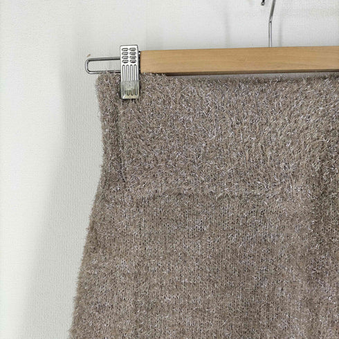 ルエレ Louere ラメニットハイウエストペンシルスカート ベージュ レディース