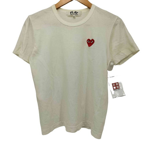 プレイコムデギャルソン PLAY COMME des GARCONS AD2007 胸刺繍 クルーネック半袖Tシャツ レディース M
