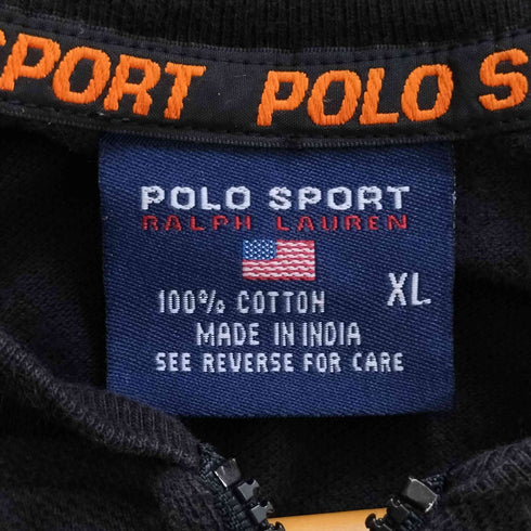 ポロスポーツラルフローレン POLO SPORT RALPH LAUREN アーム ロゴプリント ハーフジップTシャツ ロンT メンズ import:XL