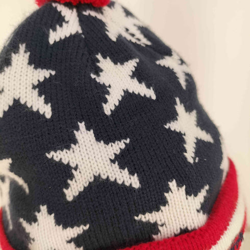 ステューシー Stussy 星条旗柄 ボンボン ニット帽 ニットキャップ ビーニー メンズ FREE