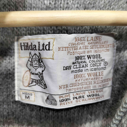 HILDA LTD 70-80s アイスランド製 ドライバーズニット ニットジャケット メンズ import:M