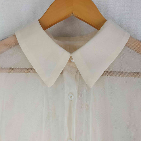 ルエレ Louere チュールボリュームスリーブシアーシャツ レディース JPN:M
