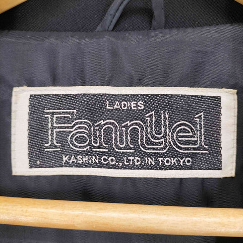 FANNYEL ボタン裏チェック ウールステンカラーコート レディース 15