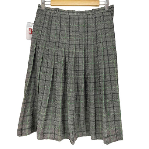 レリアン Leilian MADE IN FRANCE チェック柄 プリーツスカート レディース 13+