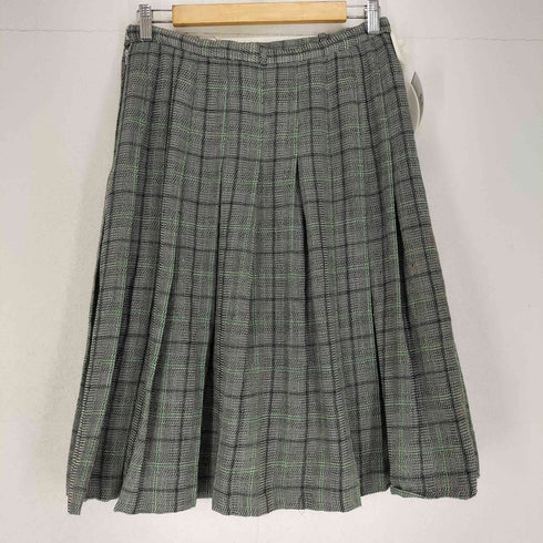 レリアン Leilian MADE IN FRANCE チェック柄 プリーツスカート レディース 13+