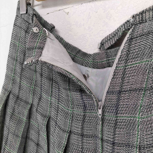 レリアン Leilian MADE IN FRANCE チェック柄 プリーツスカート レディース 13+