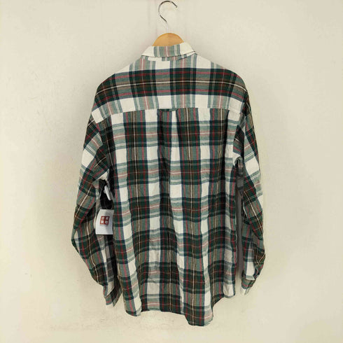 エディーバウアー Eddie Bauer 黒タグ後期 BAINBRIDGE FLANNNEL コットンネルシャツ メンズ import:L