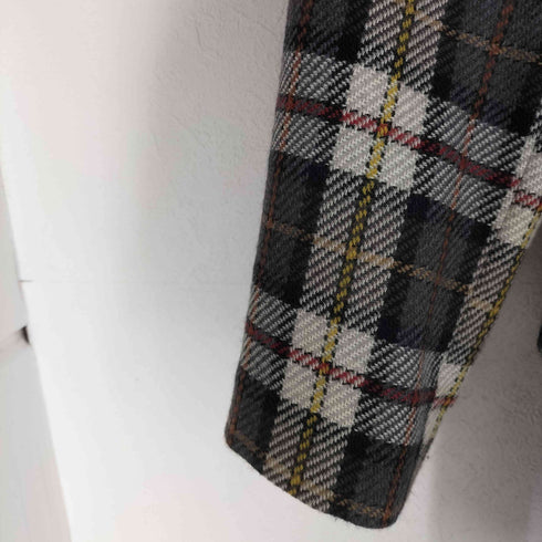 レリアン Leilian MADE IN ITALY チェック柄 ウールダブルテーラードジャケット レディース 15+