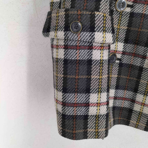 レリアン Leilian MADE IN ITALY チェック柄 ウールダブルテーラードジャケット レディース 15+