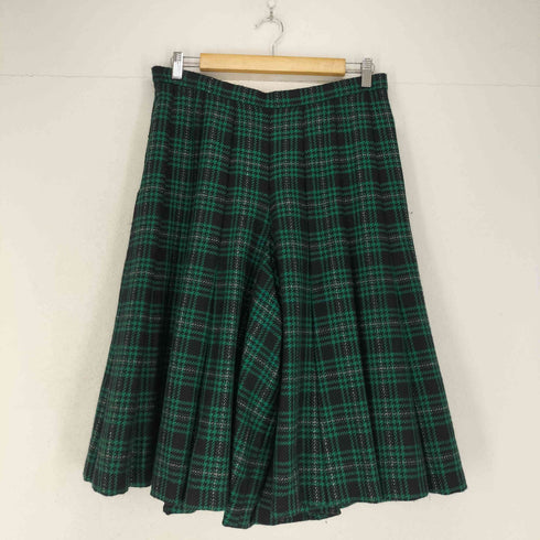 レリアン Leilian チェック柄 ウールプリーツパンツ レディース 13+