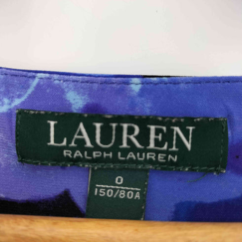 ローレンラルフローレン LAUREN RALPH LAUREN 花柄 カシュクール ドレープ ひざ丈ワンピース レディース 0 150/80A